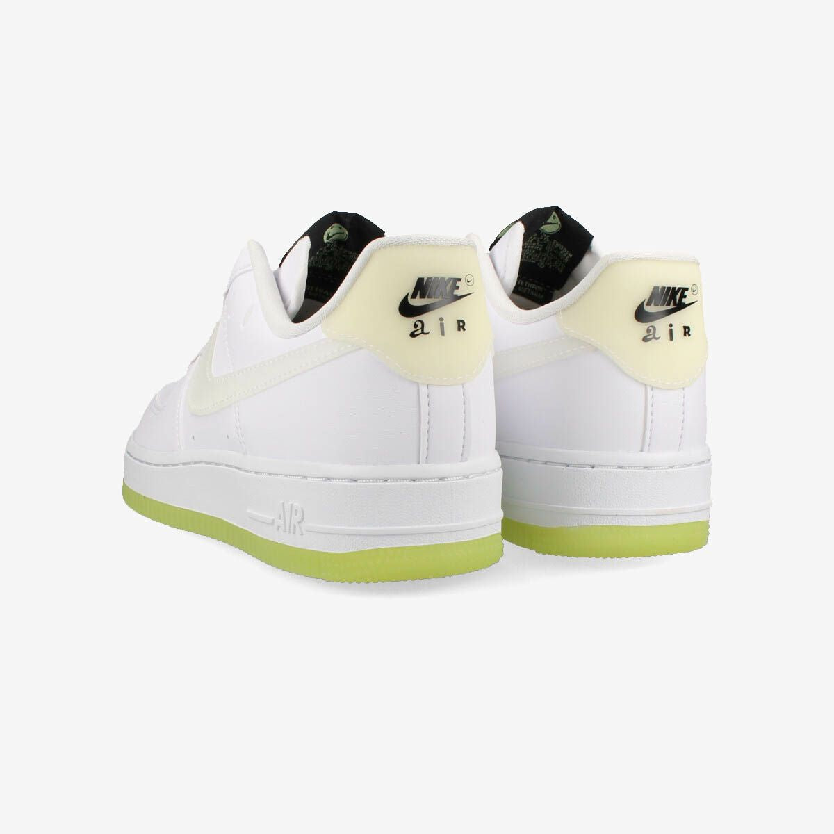 NIKE WMNS AIR FORCE 1 '07 LX [GLOW IN THE DARK] WHITE/BARELY VOLT/BLAC