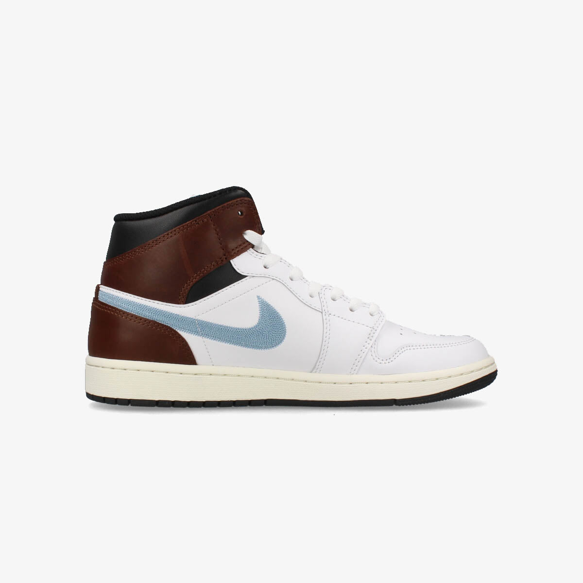 NIKE AIR JORDAN 1 MID SE 【BROWN BLUE GREY】 WHITE/BLUE GREY/BLACK/SAIL ...