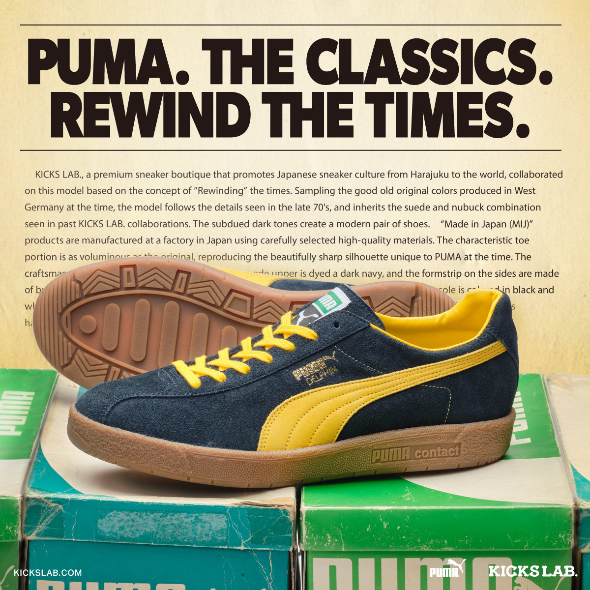 PUMA DELPHIN OG MIJ KL REW -MADE IN JAPAN-