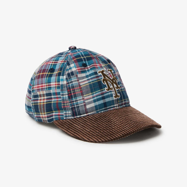 NEW ERA 9THIRTY SEAN WOTHERSPOON MADRAS CHECK CORDUROY VISOR NEW YORK METS
