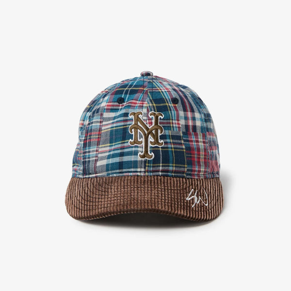 NEW ERA 9THIRTY SEAN WOTHERSPOON MADRAS CHECK CORDUROY VISOR NEW YORK METS