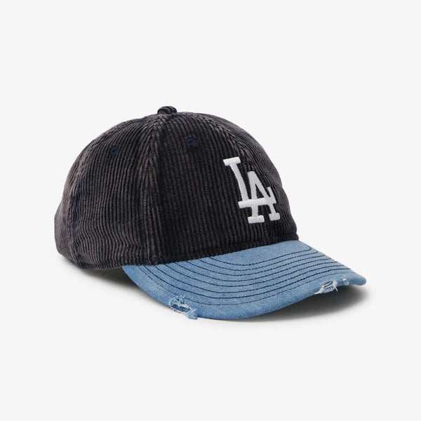 NEW ERA 9THIRTY SEAN WOTHERSPOON CORDUROY WASHED DENIM VISOR LOS ANGELES DODGERS