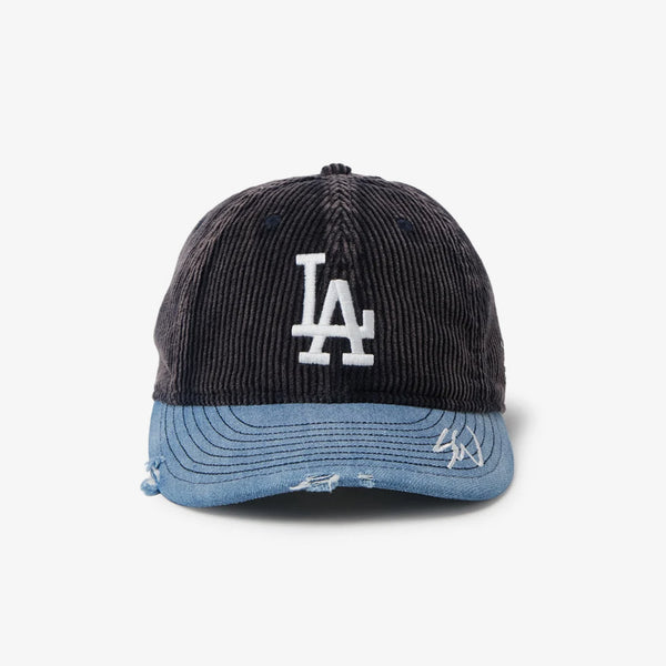 NEW ERA 9THIRTY SEAN WOTHERSPOON CORDUROY WASHED DENIM VISOR LOS ANGELES DODGERS