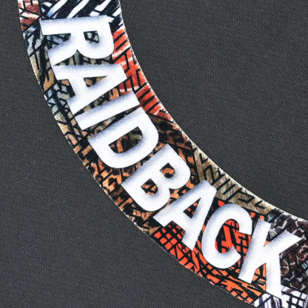 raidback fabric Velour Arch Hooded Sweatshirt 【C.A.T. CAMO】 BLACK