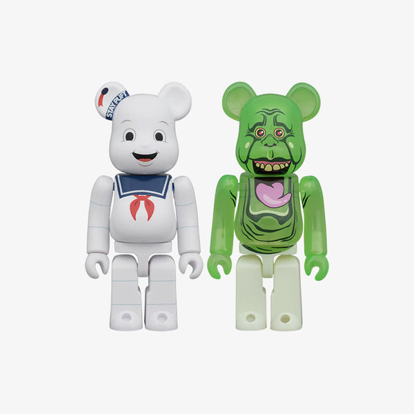 MEDICOM TOY BE@RBRICK 2PCS SET STAY PUFT MARSHMALLOW MAN & SLIMER
