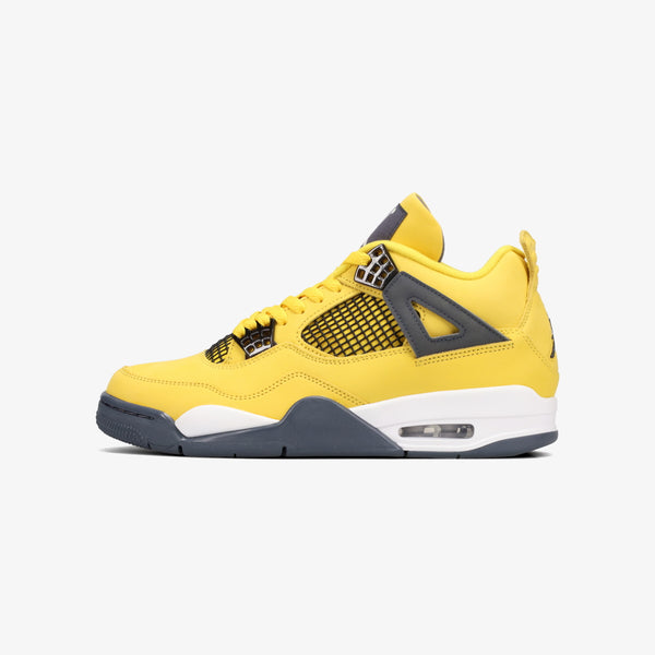 NIKE AIR JORDAN 4 RETRO TOUR YELLOW/WHITE/DARK BLUE GRAY [LIGHTNING]