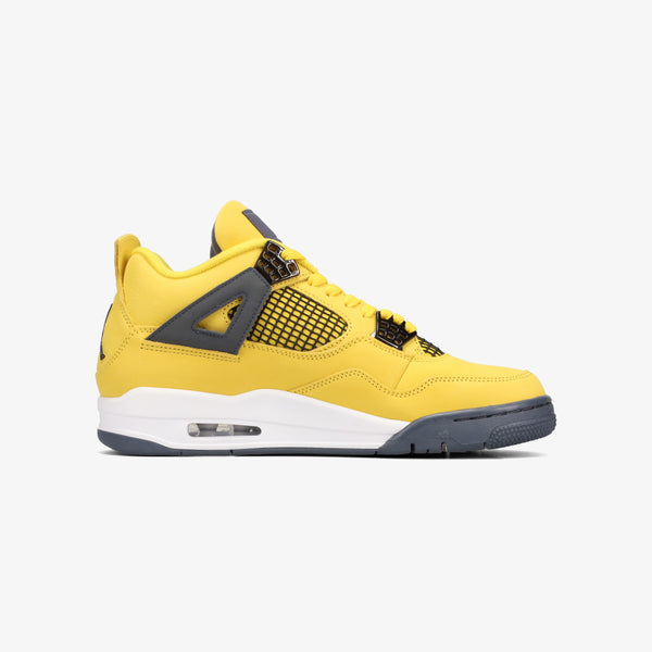 NIKE AIR JORDAN 4 RETRO TOUR YELLOW/WHITE/DARK BLUE GRAY [LIGHTNING]