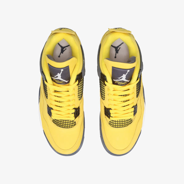 NIKE AIR JORDAN 4 RETRO TOUR YELLOW/WHITE/DARK BLUE GRAY [LIGHTNING]
