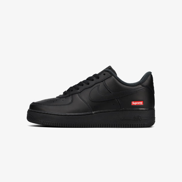 NIKE AIR FORCE 1 LOW SUPREME BLACK/BLACK/BLACK [BOX LOGO]