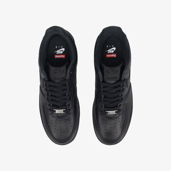 NIKE AIR FORCE 1 LOW SUPREME BLACK/BLACK/BLACK [BOX LOGO]