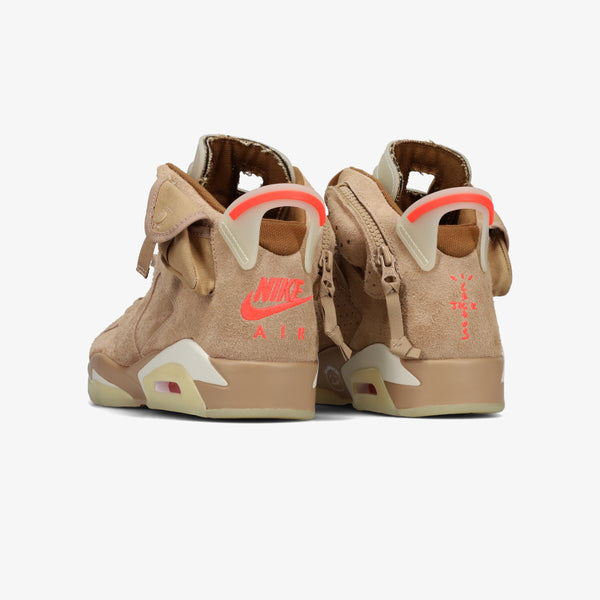 NIKE AIR JORDAN 6 RETRO SP BRITISH KHAKI/BRIGHT CRIMSON [TRAVIS SCOTT]