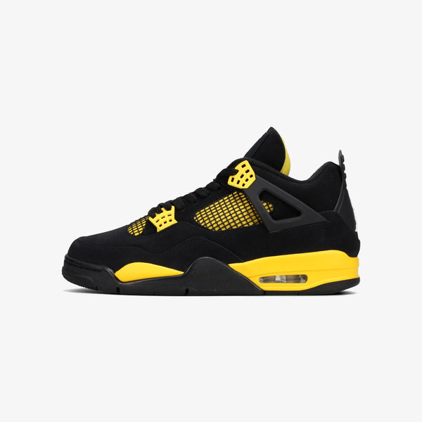NIKE AIR JORDAN 4 RETRO [THUNDER] BLACK/WHITE/TOUR YELLOW