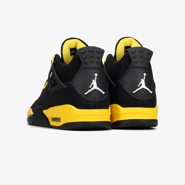NIKE AIR JORDAN 4 RETRO [THUNDER] BLACK/WHITE/TOUR YELLOW