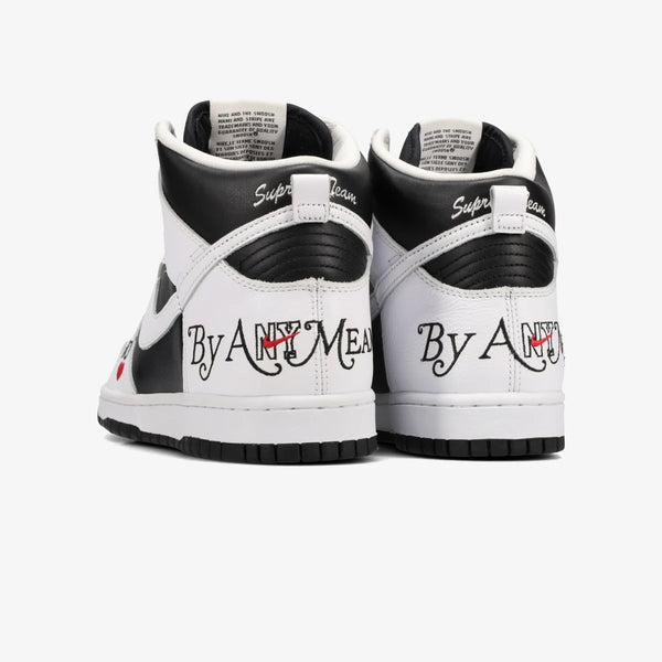 NIKE SB DUNK HIGH OG QS BLACK/WHITE/VARSITY RED [SUPREME] [BY ANY MEANS]