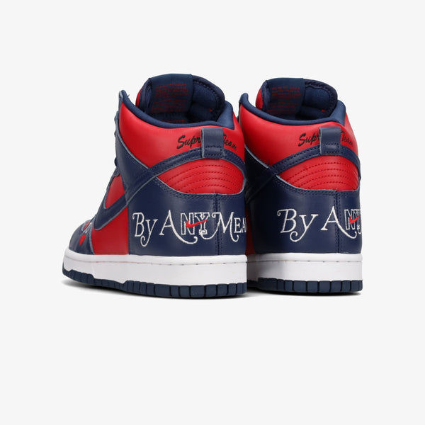 NIKE SB DUNK HIGH OG QS VARSITY RED/MIDNIGHT NAVY [SUPREME] [BY ANY MEANS]