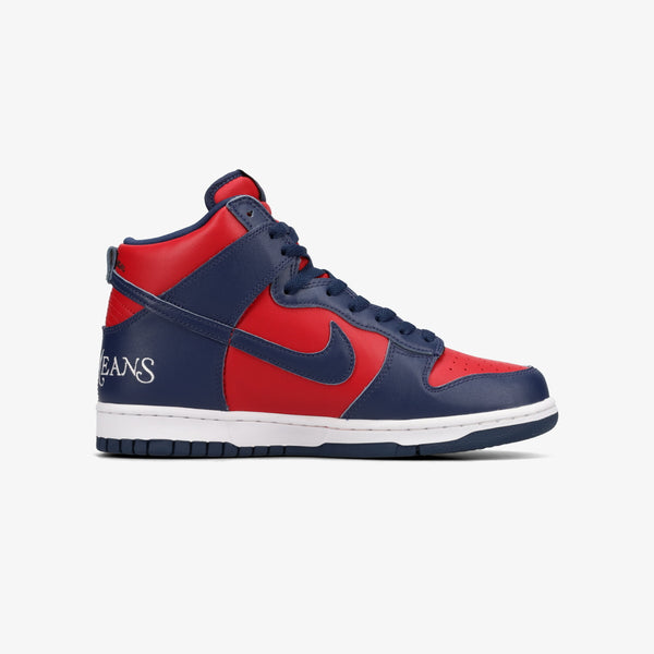 NIKE SB DUNK HIGH OG QS VARSITY RED/MIDNIGHT NAVY [SUPREME] [BY ANY MEANS]