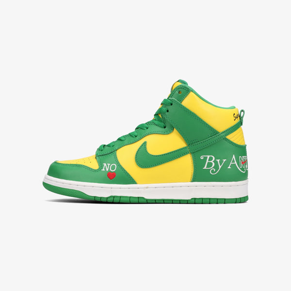 NIKE SB DUNK HIGH OG QS YELLOW ZEST/CLASSIC GREEN [SUPREME] [BY ANY MEANS]