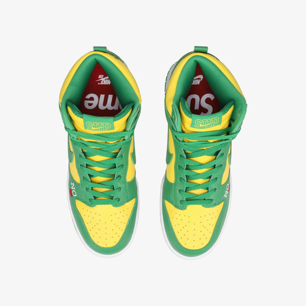 NIKE SB DUNK HIGH OG QS YELLOW ZEST/CLASSIC GREEN [SUPREME] [BY ANY MEANS]