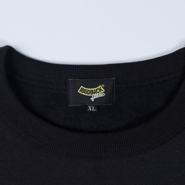 raidback fabric Velour Arch Crewneck Sweatshirt 【R.W. CAMO】 BLACK