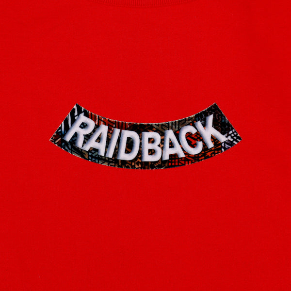raidback fabric Velour Arch Crewneck Sweatshirt 【C.A.T. CAMO】 RED