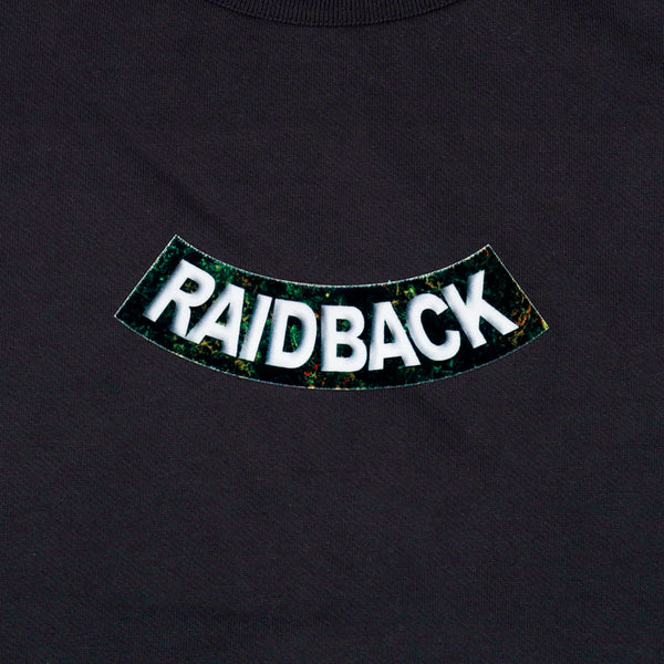 raidback fabric Velour Arch Crewneck Sweatshirt 【R.W. CAMO】 BLACK