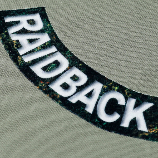 raidback fabric Velour Arch Crewneck Sweatshirt 【R.W. CAMO】 OLIVE