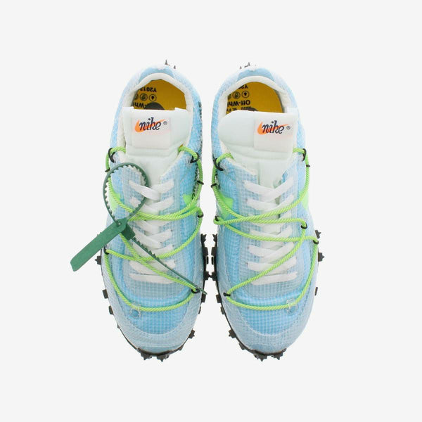 NIKE WMNS WAFFLE RACER VIVID SKY/BLACK/ELECTRIC GREEN [OFF-WHITE]
