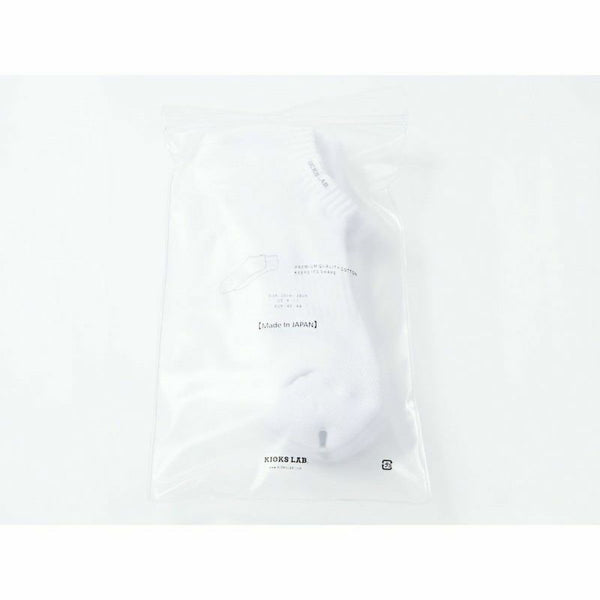 [25cm-28cm] KICKS LAB. ORIGINAL COMFORTSOFT SOCKS LOW CUT WHITE [2PACK] [Made in JAPAN]
