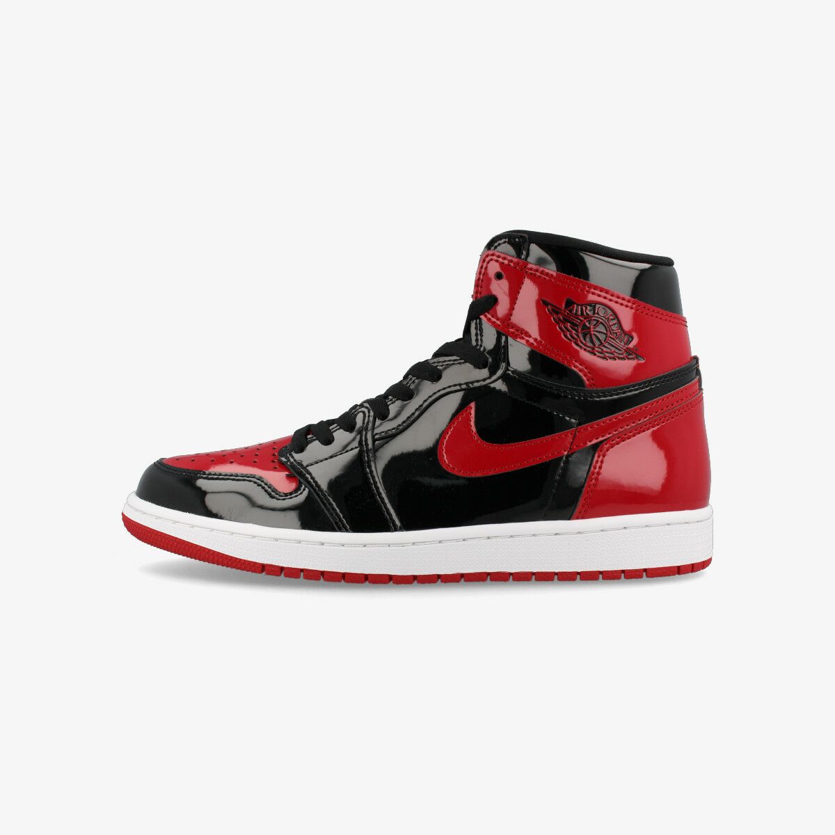 red and black leather jordans