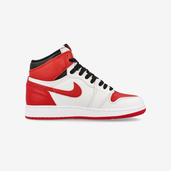 NIKE AIR JORDAN 1 RETRO HIGH OG GS WHITE/UNIVERSITY RED/BLACK  