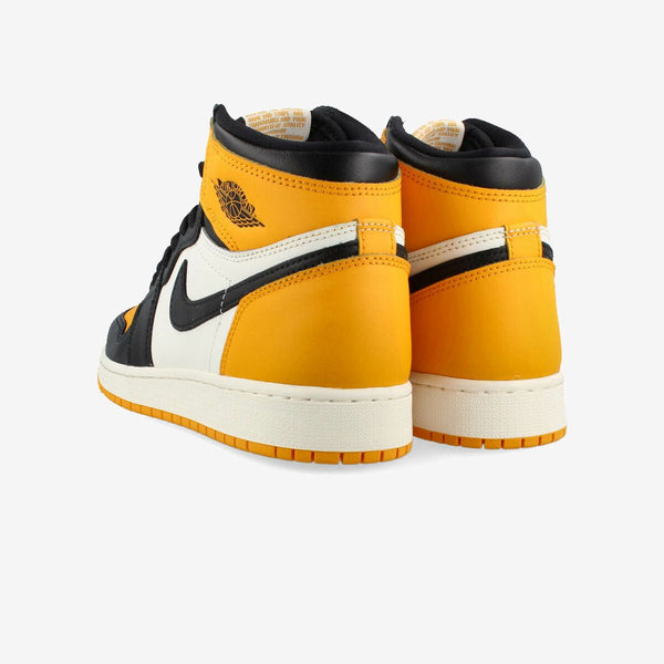 NIKE AIR JORDAN RETRO HIGH OG GS BLACK/TAXI/WHITE [YELLOW TOE