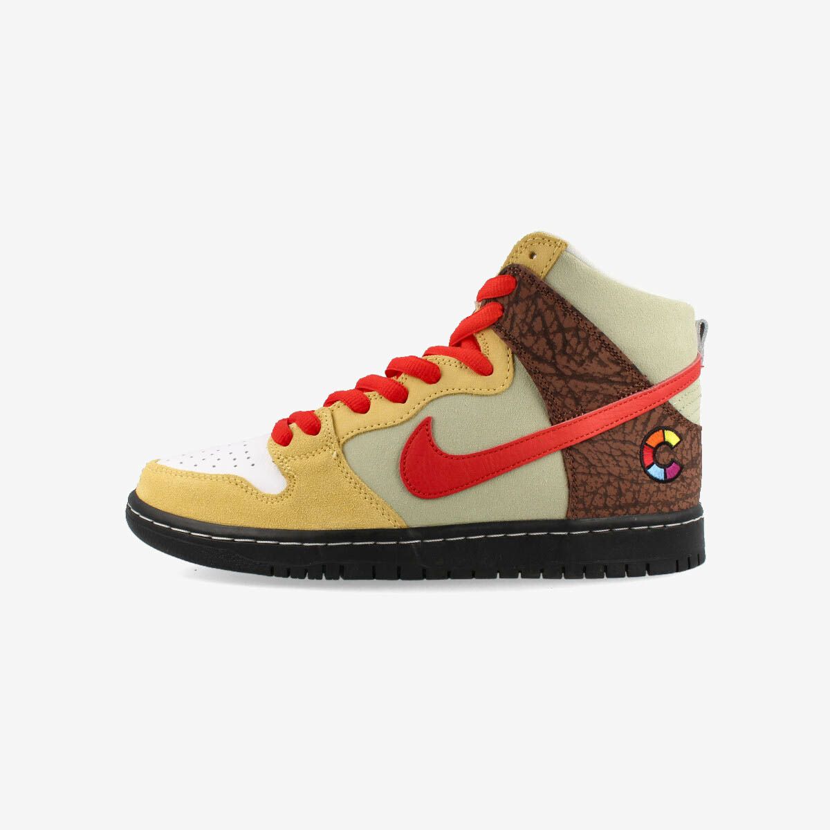 NIKE SB x COLOR SKATES DUNK HIGH PRO ISO TOPAZ GOLD/CHILI RED