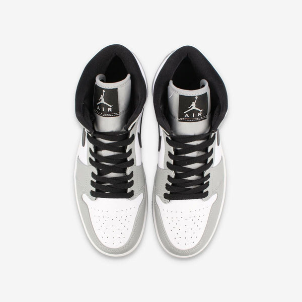 NIKE AIR JORDAN MID LIGHT SMOKE GRAY/BLACK/WHITE – KICKS