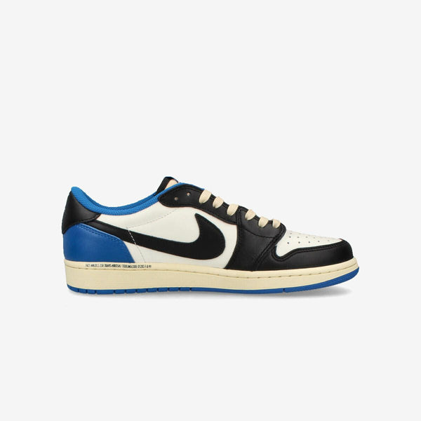 NIKE AIR JORDAN 1 LOW OG SP SAIL/MILITARY BLUE/BLACK/MUSLINE [TRAVIS SCOTT  x FRAGMENT]