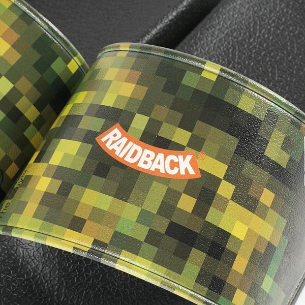 raidback fabric PIXCEL CAMO SANDALS BLACK