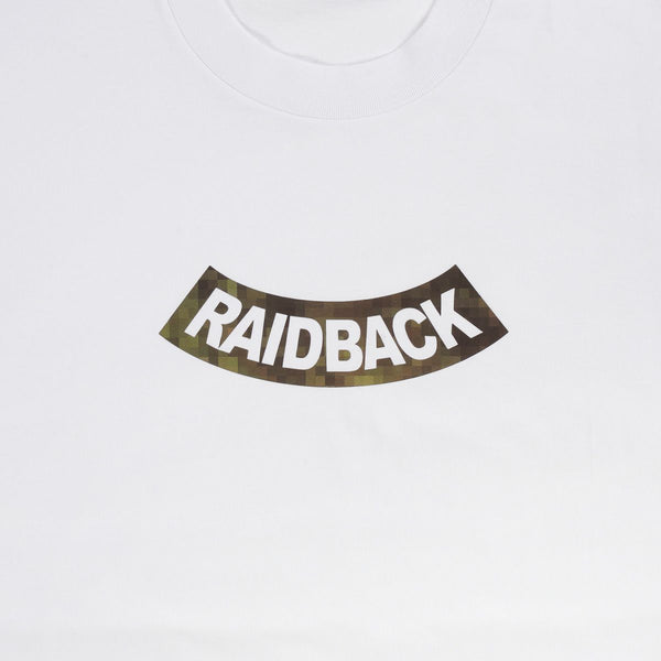 raidback fabric REFLEXION PIXEL ARCH TEE 【REFLECTOR】 WHITE