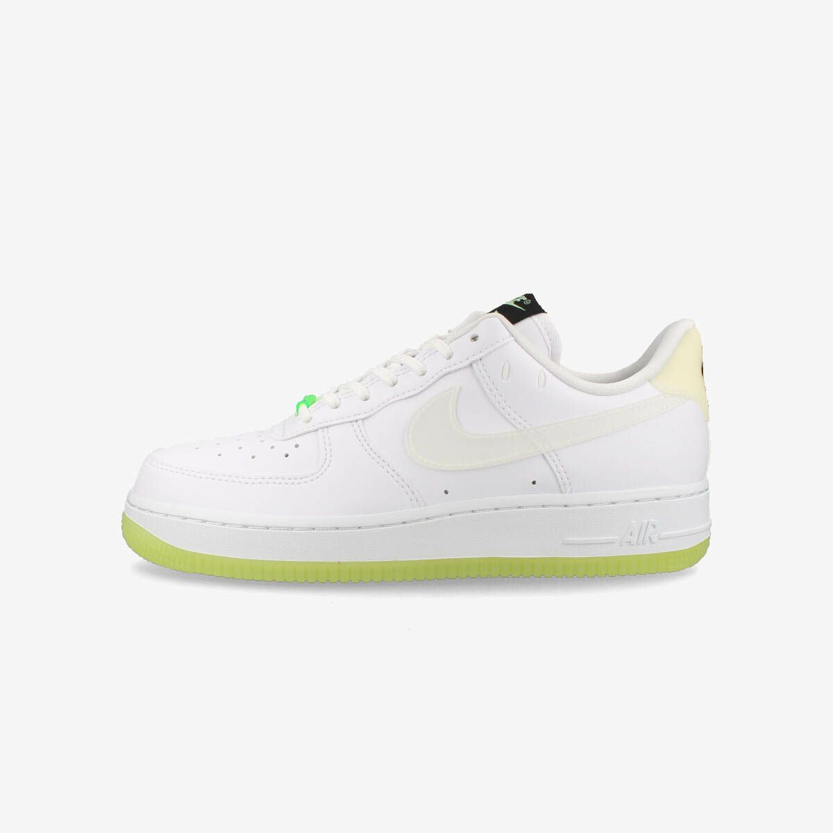 NIKE WMNS AIR FORCE 1 '07 LX [GLOW IN THE DARK] WHITE/BARELY VOLT/BLACK